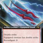 Lizard Blades (NEO-468) - Kamigawa: Neon Dynasty: (Extended Art)