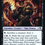 Hidetsugu, Devouring Chaos (PRE-099) - Kamigawa: Neon Dynasty Promos Foil