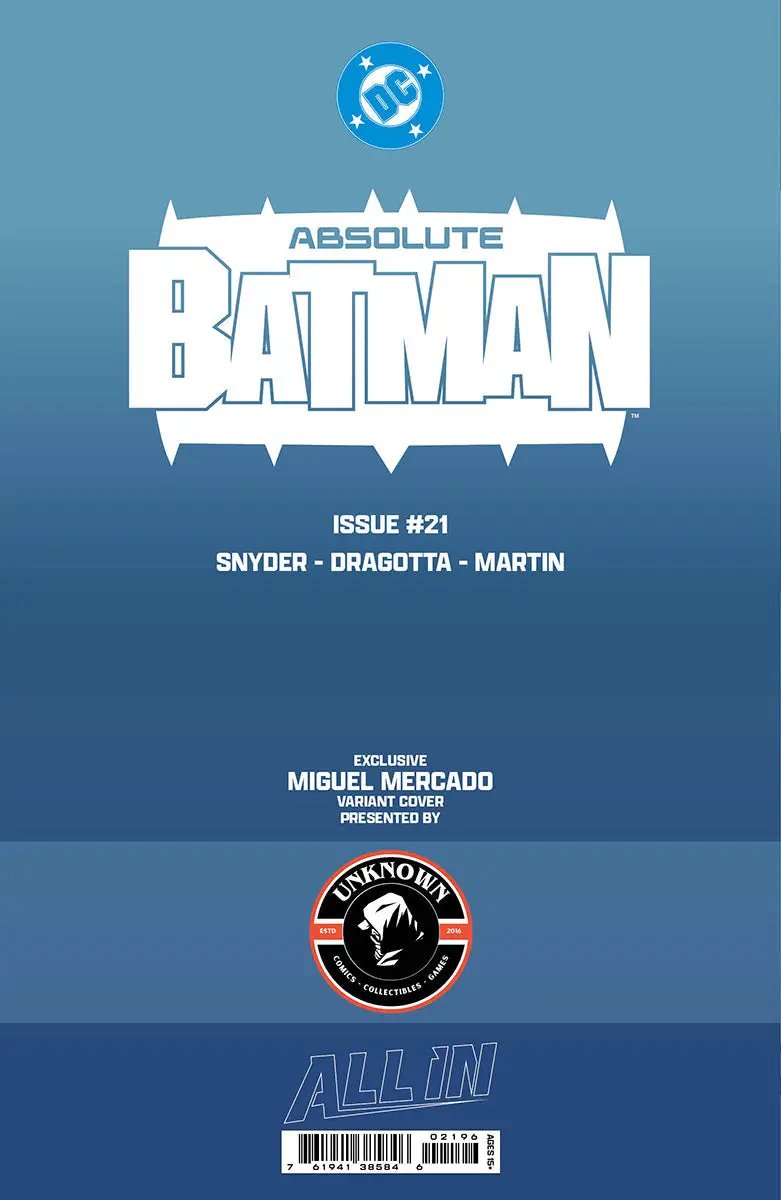 [FOIL] ABSOLUTE BATMAN #21 MIGUEL MERCADO EXCLUSIVE VIRGIN VAR (06/17/2026)