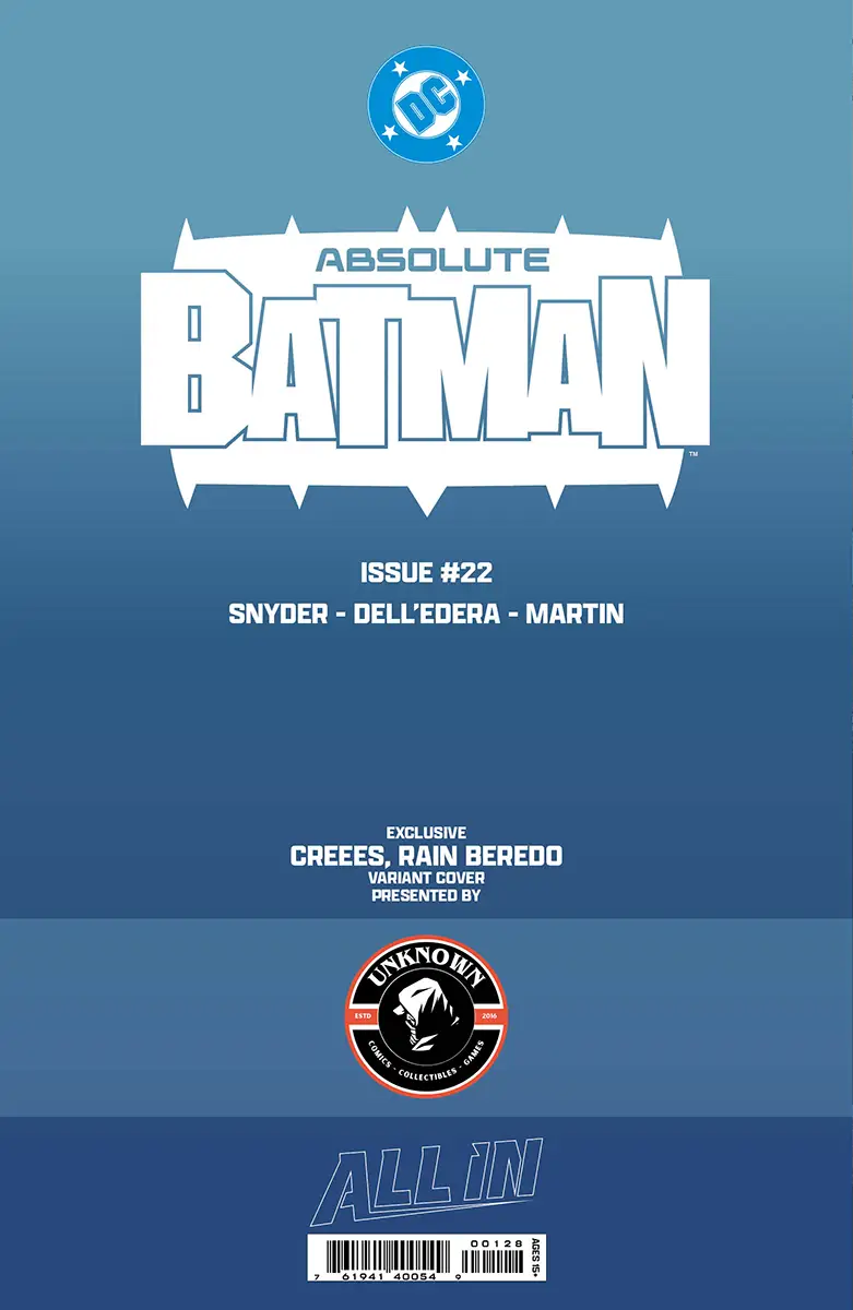 [FOIL] ABSOLUTE BATMAN #22 CREEES EXCLUSIVE VIRGIN VAR (07/08/2026)