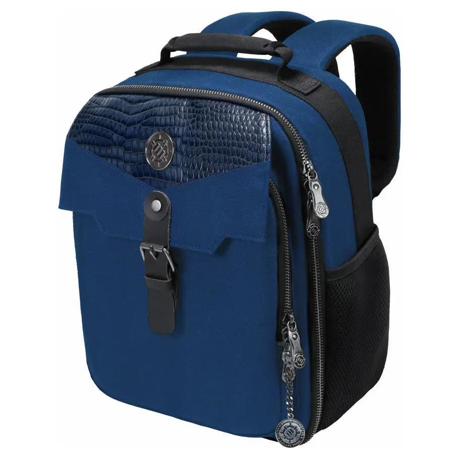 Blue Enhance: Collector Edition TCG Mini Backpack featuring the design from THE MIGHTY HOBBY SHOP with compact, stylish construction.