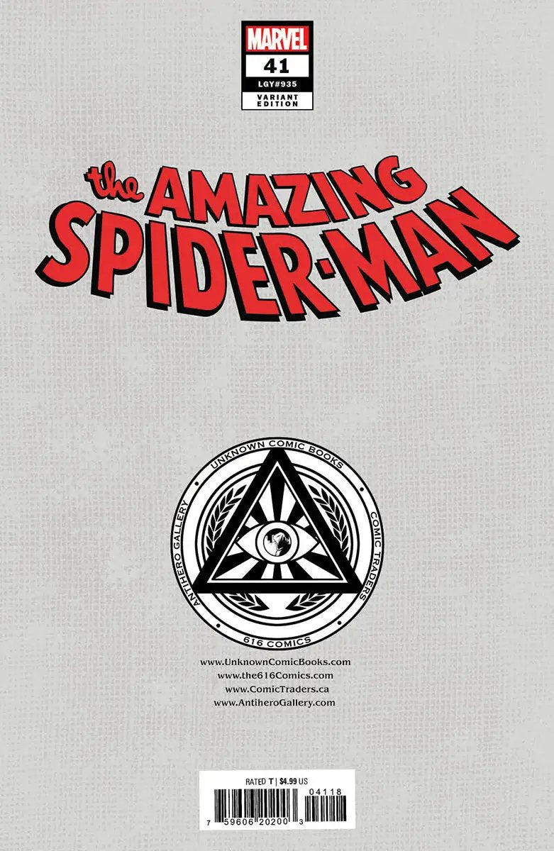 Amazing Spider-Man #41 [Gw] Unknown Comics Miguel Mercado Exclusive Virgin Var (01/03/2024) by Unknown Comic Books