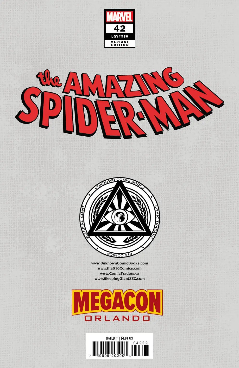[FOIL] AMAZING SPIDER-MAN #42 [GW] UNKNOWN COMICS EJIKURE EXCLUSIVE VIRGIN MEGACON 2024 VAR (02/14/2024) by Unknown Comic Books