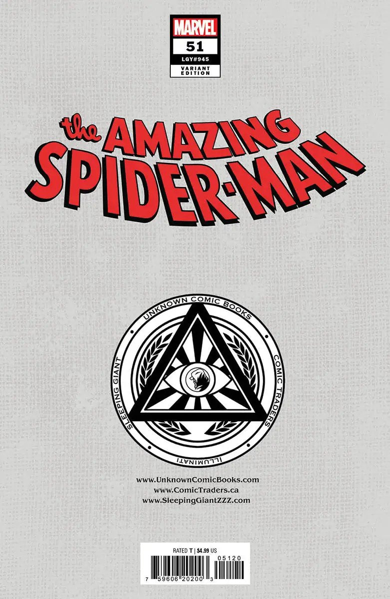 Amazing Spider-Man #51 Unknown Comics Gerald Parel Exclusive Virgin Var (06/05/2024) by Unknown Comic Books