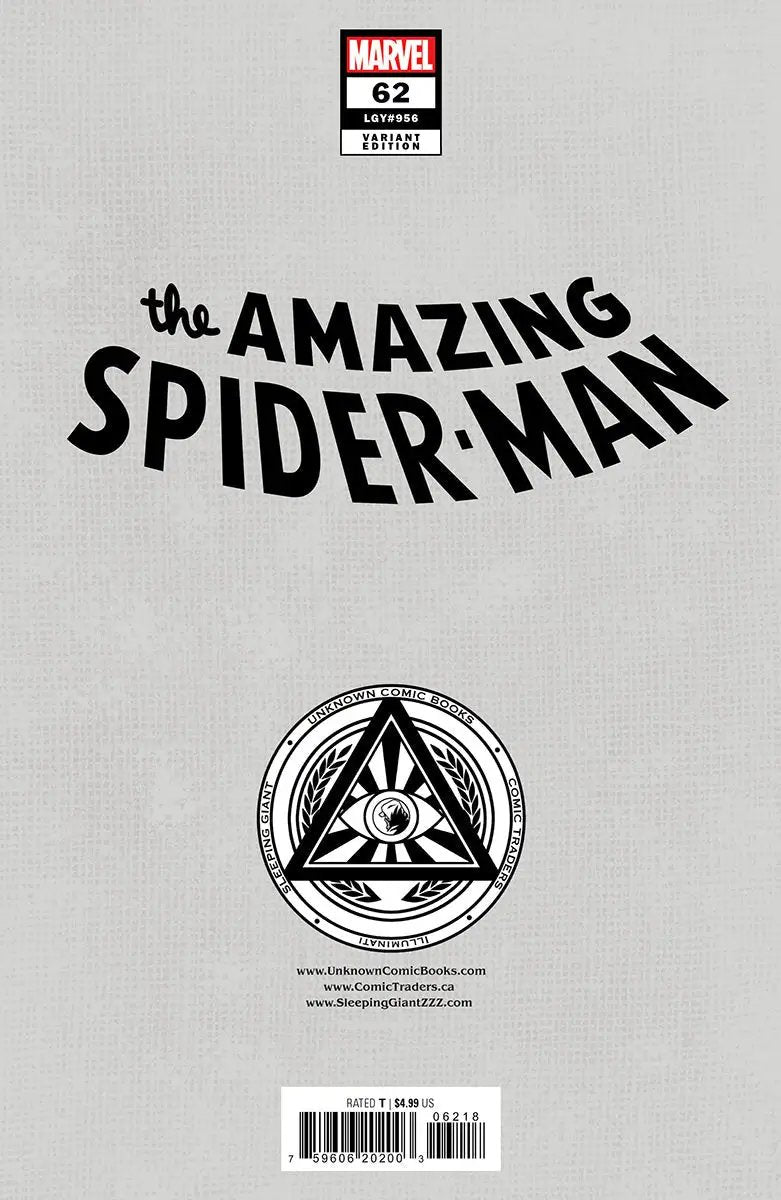 AMAZING SPIDER-MAN #62 UNKNOWN COMICS LEIRIX EXCLUSIVE VIRGIN VAR (11/27/2024) by Unknown Comic Books