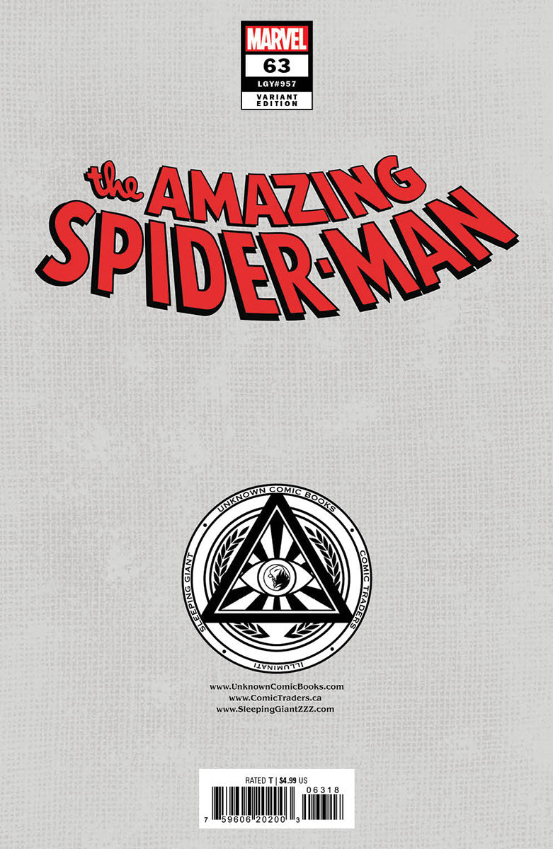 Amazing Spider-Man #63 Unknown Comics Kaare Andrews Connecting Exclusive Var (12/11/2024) by Unknown Comic Books