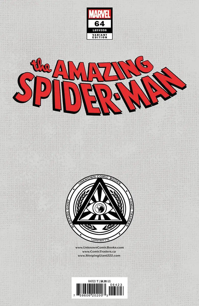 Amazing Spider-Man #64 Unknown Comics Kaare Andrews Connecting Cover Exclusive Var (12/25/2024) by Unknown Comic Books