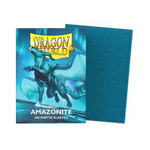 Matte Dragon Shield sleeve featuring Amazonite design by THE MIGHTY HOBBY SHOP, with sparkles and a flat box style.