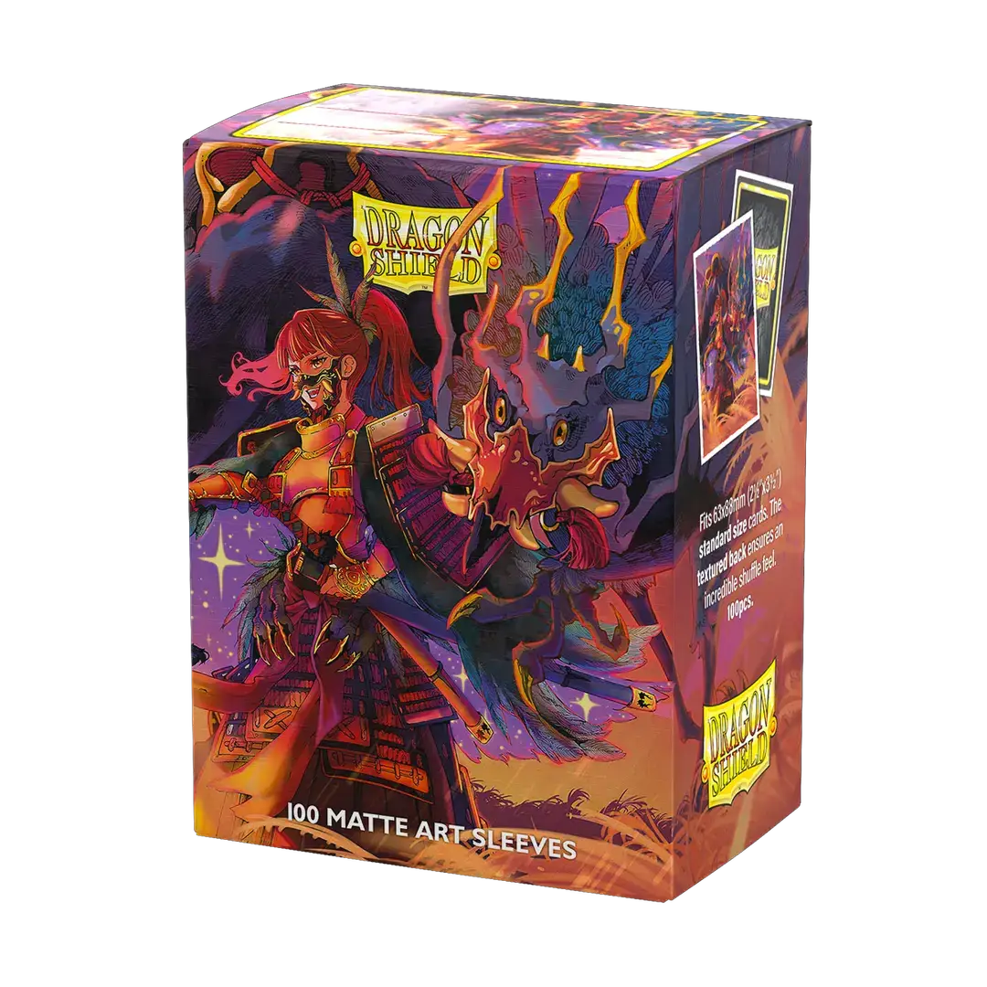 Matte art trading card sleeves from THE MIGHTY HOBBY SHOP, standard size, featuring a sleek, matte finish design.