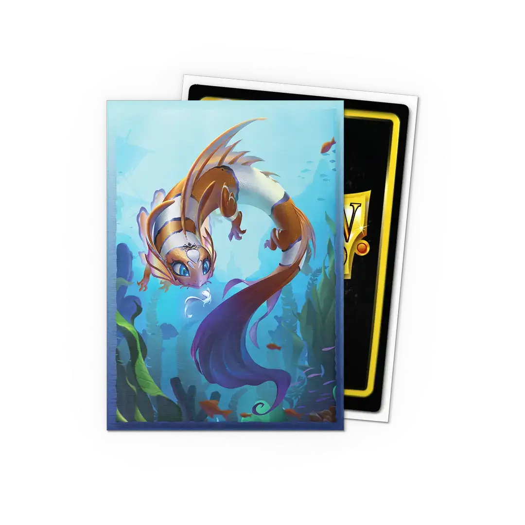 Brushed art sleeves called The Cinderfin by THE MIGHTY HOBBY SHOP, featuring detailed, colorful aquatic-inspired designs.