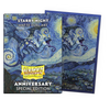 Starry Night matte dual art sleeves in standard size, featuring vibrant night sky design for trading card protection.