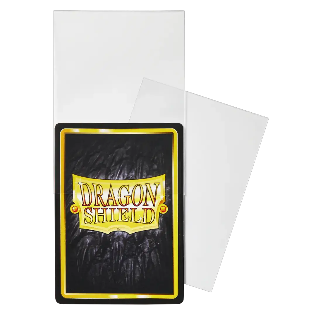 Clear top-loading perfect fit sleeves for trading cards, designed for protection and easy insertion.