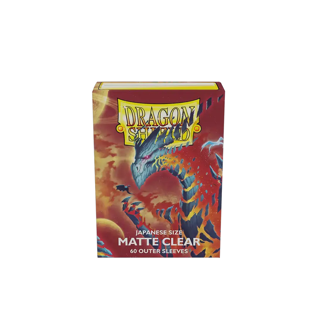 Clear matte outer sleeves for trading cards, designed to protect and showcase cards, by THE MIGHTY HOBBY SHOP.