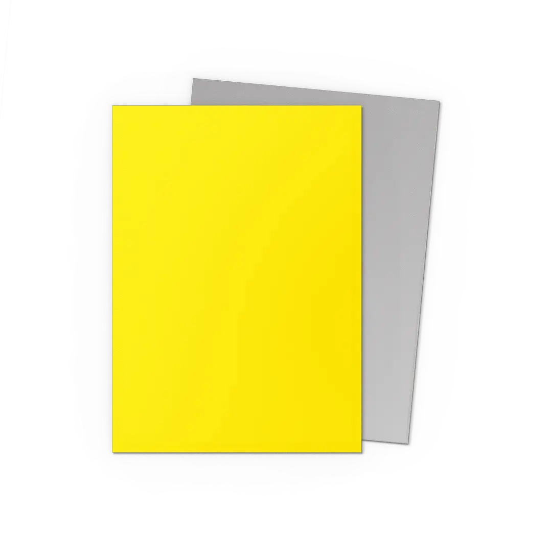 Yellow and silver matte dragon shield with dual sleeves, featuring intricate design details, ideal for collectible tabletop gaming.