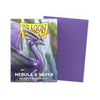 Dragon Shield Nebula and Silver matte dual sleeves from THE MIGHTY HOBBY SHOP, showing protective card sleeves with a cosmic design.