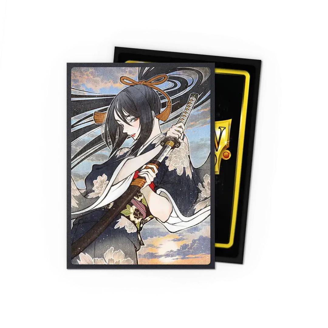 Dragon Shield Samurai matte dual art sleeves featuring traditional Japanese warrior design, ideal for collectible card protection.