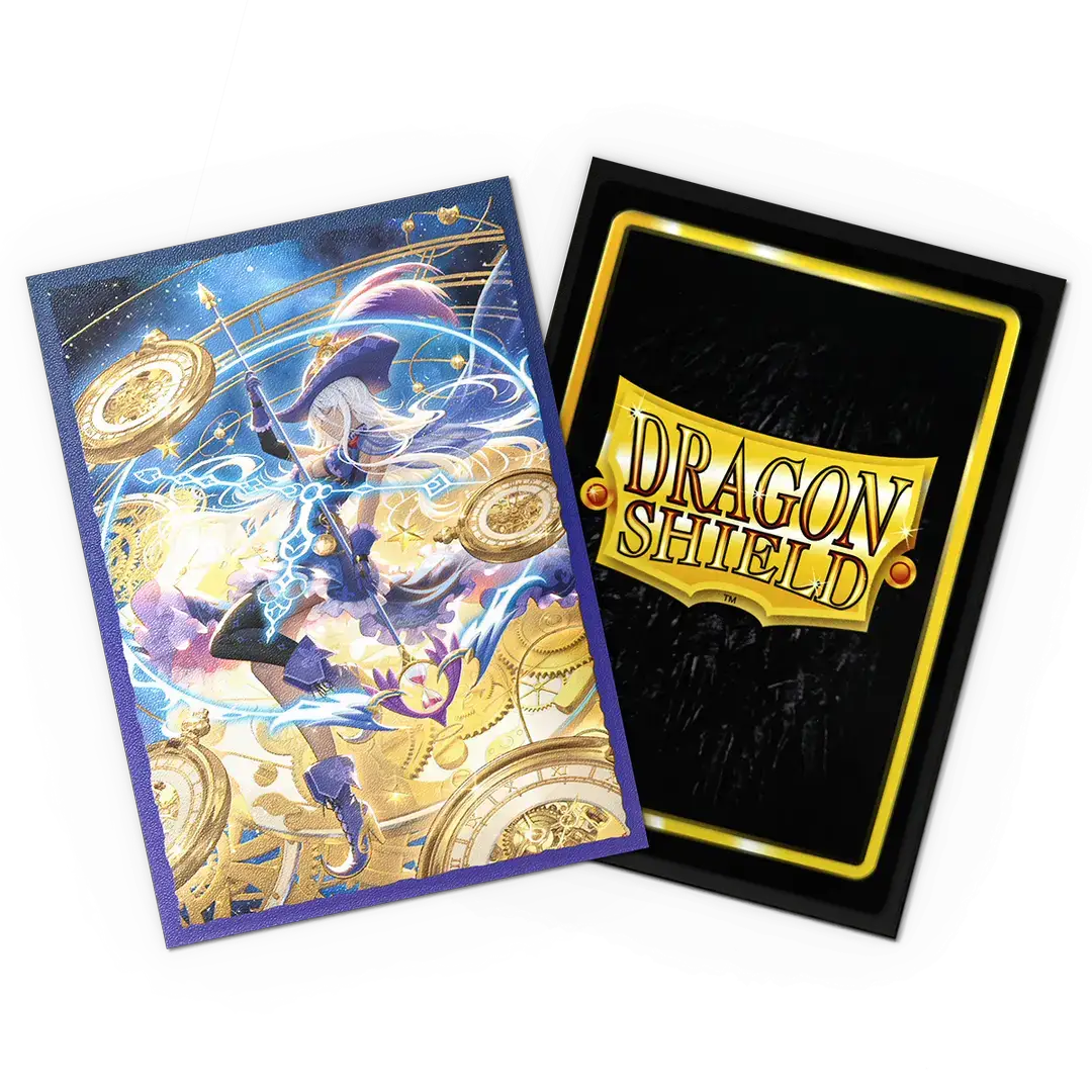 Grand Archive Chronowarp matte dual art sleeves featuring detailed character artwork, designed for collectible trading cards.