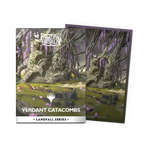 Matte dual art sleeves from the Landfall Series Verdant Catacombs by THE MIGHTY HOBBY SHOP, featuring vibrant green artwork.