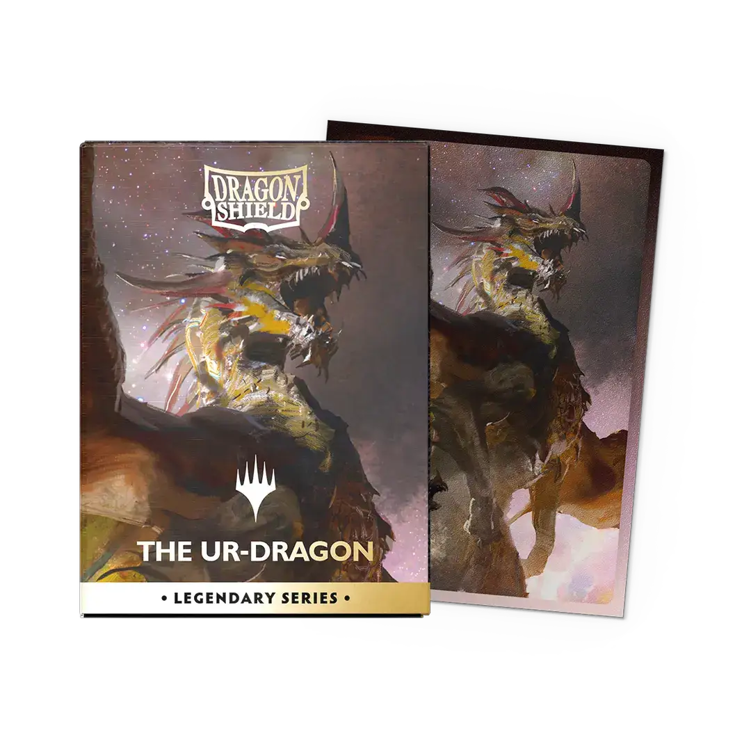 Legendary Series The Ur-Dragon matte dual art sleeves featuring dragon artwork, designed for collectible trading cards.