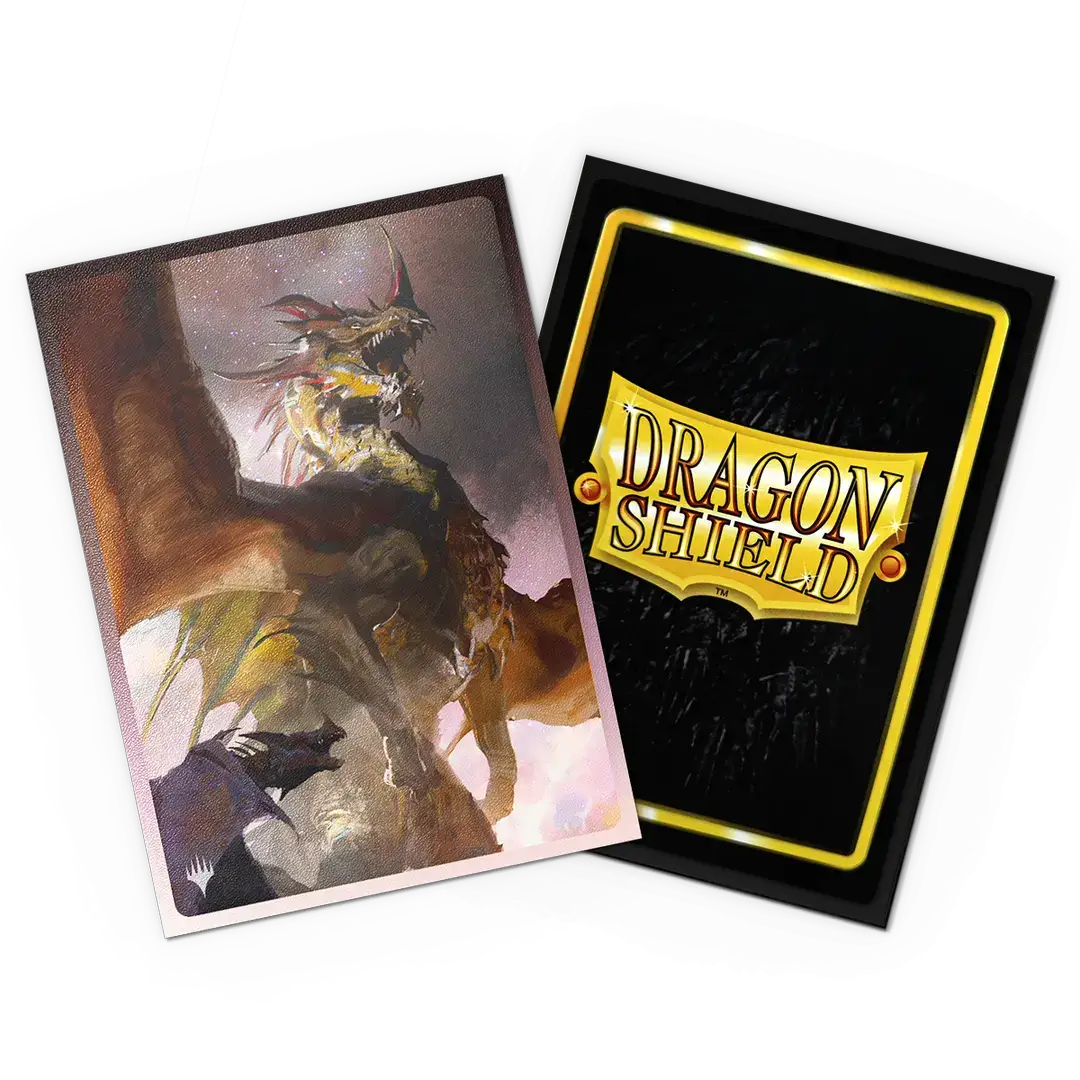 Legendary Series The Ur-Dragon matte dual art sleeves featuring vibrant dragon artwork for collectible card protection.