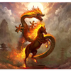 Fire Horse 2026 TCG playmat featuring detailed artwork of a fiery horse, designed for collectible card game enthusiasts.
