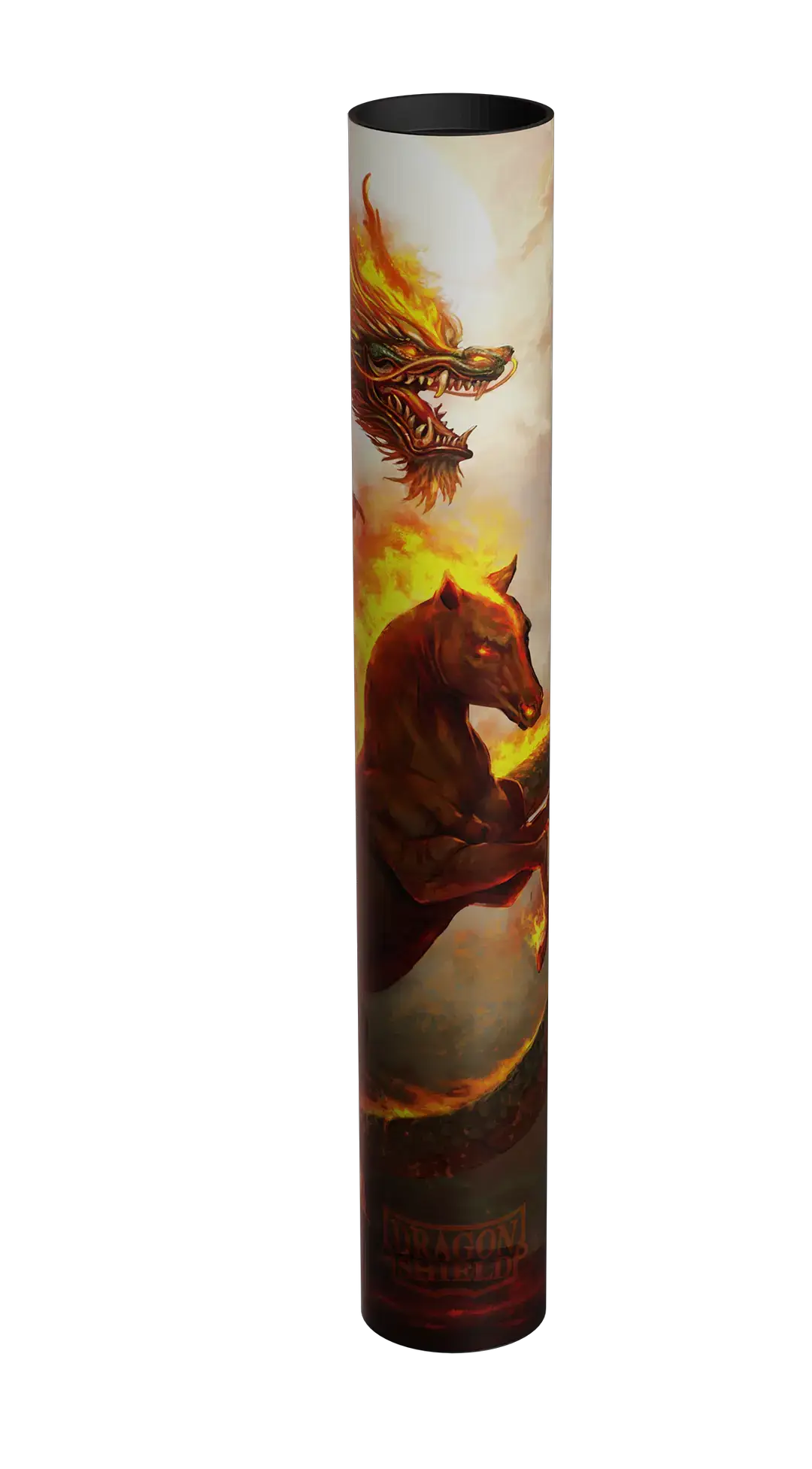 Fire Horse 2026 TCG playmat featuring fiery horse design with vibrant colors, perfect for card game enthusiasts.