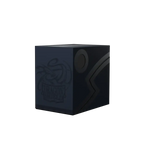 Dark blue double shell with intricate design, crafted by THE MIGHTY HOBBY SHOP, shown from a front angle.