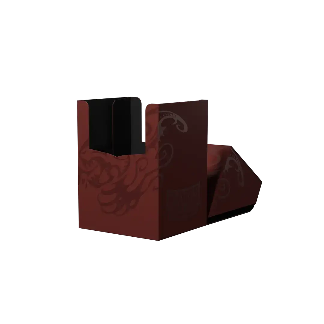 Blood Red Dragon Shield deck shell for trading cards, featuring a detailed dragon design from THE MIGHTY HOBBY SHOP.