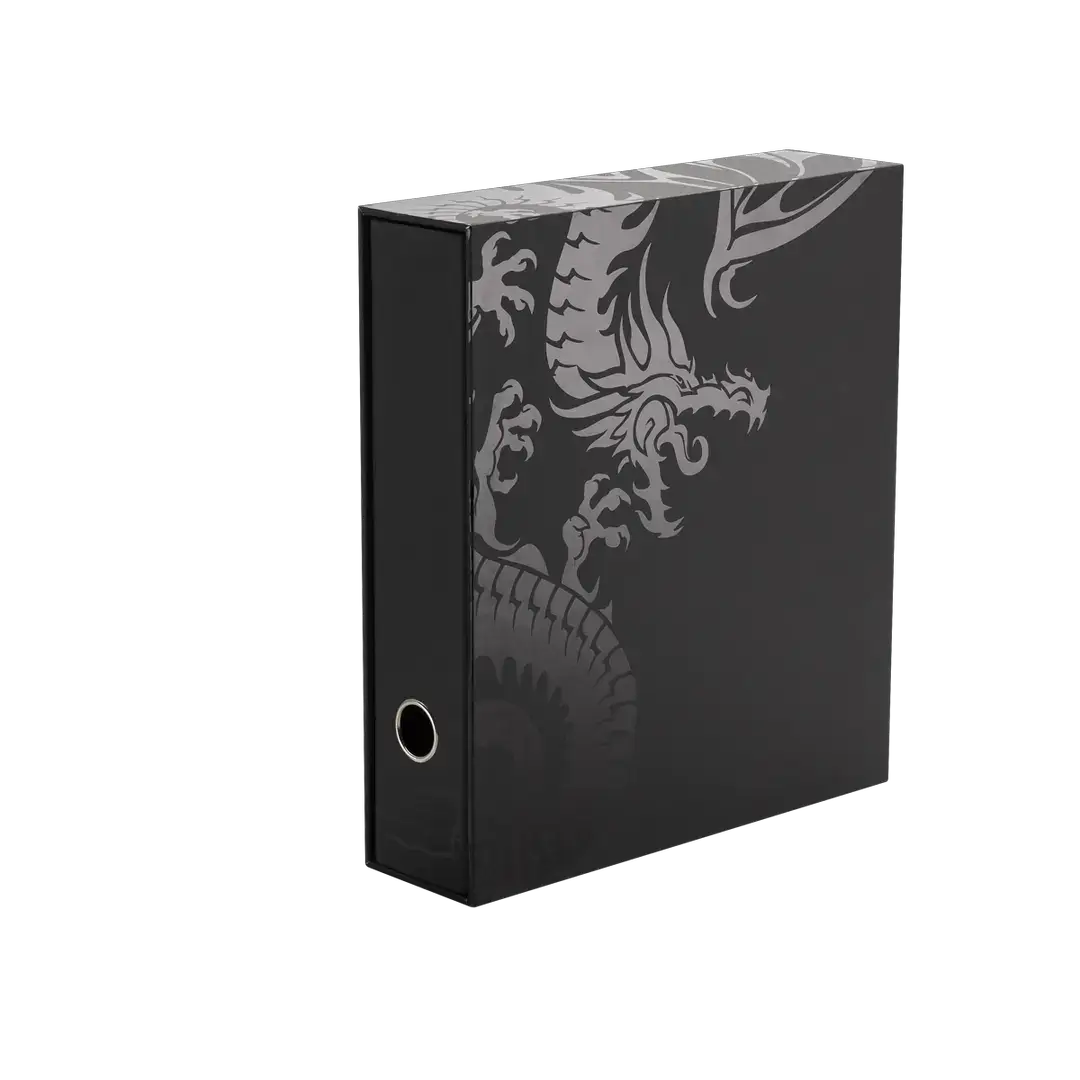 Black Sanctuary Slipcase Binder from THE MIGHTY HOBBY SHOP, showing a sturdy protective cover with sleek black design.