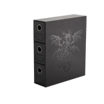 Black Fortress Card Drawers by THE MIGHTY HOBBY SHOP, showcasing three compact storage drawers for organizing trading cards.