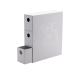 White Fortress Card Drawers by THE MIGHTY HOBBY SHOP, featuring multiple storage drawers in a sleek white finish for organizing trading cards.