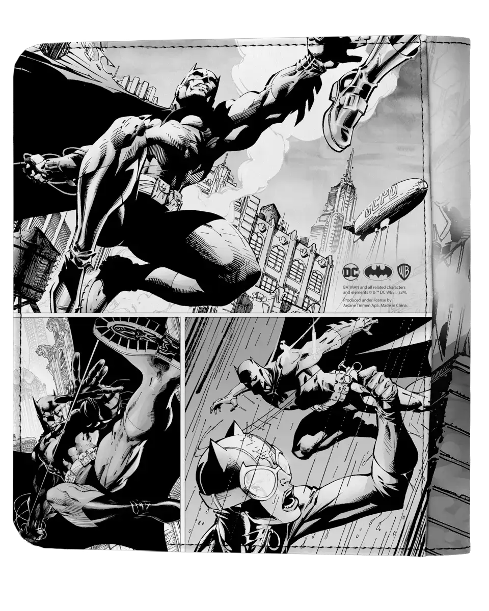 Batman Core Dark Knight Card Codex Portfolio 360 from THE MIGHTY HOBBY SHOP, featuring a black leather-like cover and card slots.