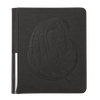Iron grey Card Codex Portfolio 160 by THE MIGHTY HOBBY SHOP, open with card sleeves inside, showcases organized storage for trading cards.