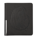 Iron grey Card Codex Portfolio 160 by THE MIGHTY HOBBY SHOP, open with card sleeves inside, showcases organized storage for trading cards.