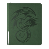Forest green Card Codex Zipster binder by THE MIGHTY HOBBY SHOP with a zipper closure and round edges, designed for organizing cards.