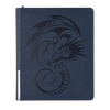 Midnight blue Card Codex Zipster binder by THE MIGHTY HOBBY SHOP, showing the front with zipper closure and label holder.