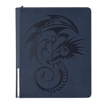 Midnight blue Card Codex Zipster binder by THE MIGHTY HOBBY SHOP, showing the front with zipper closure and label holder.