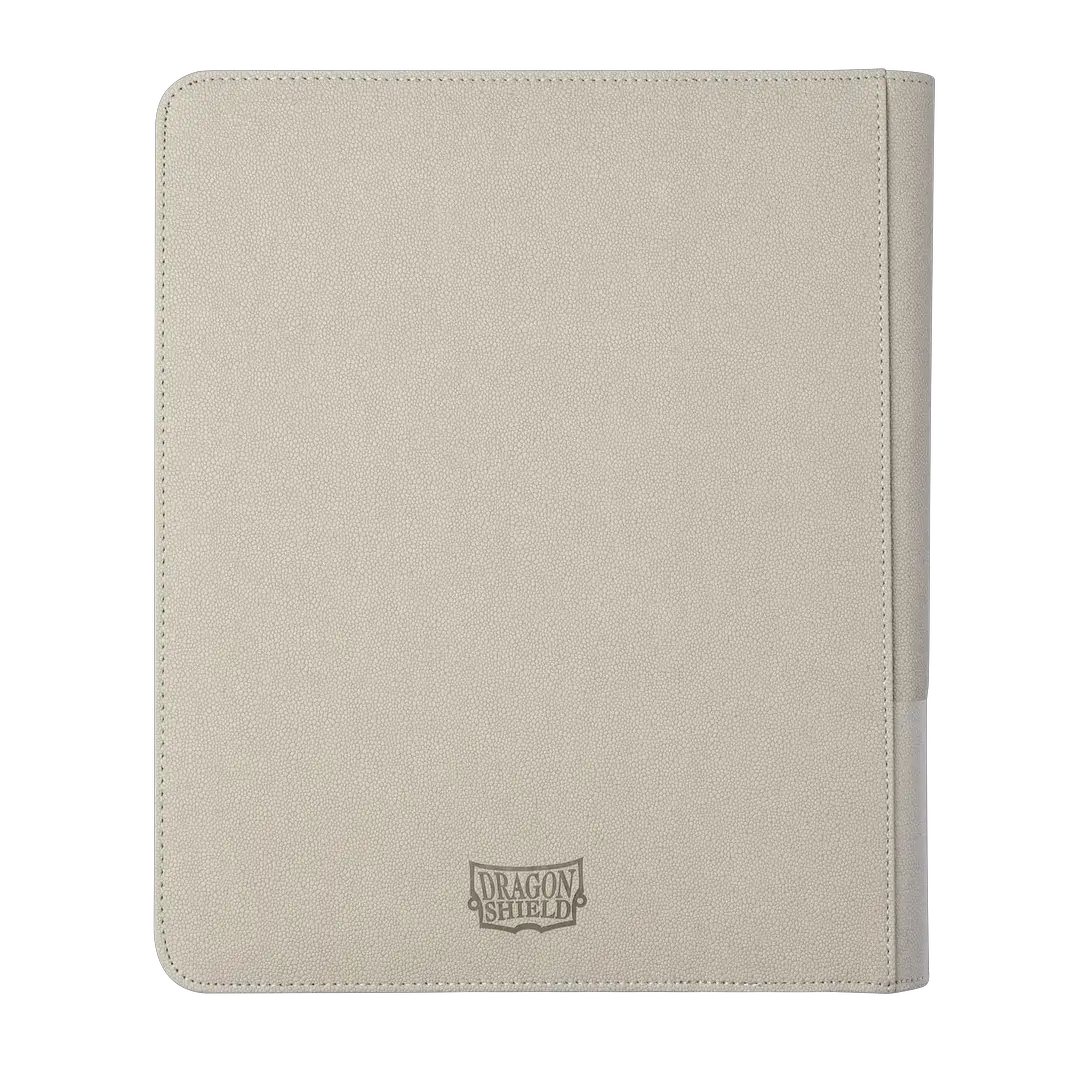 Ashen white Card Codex Zipster binder by THE MIGHTY HOBBY SHOP, featuring a regular size with zipper closure and card storage compartments.