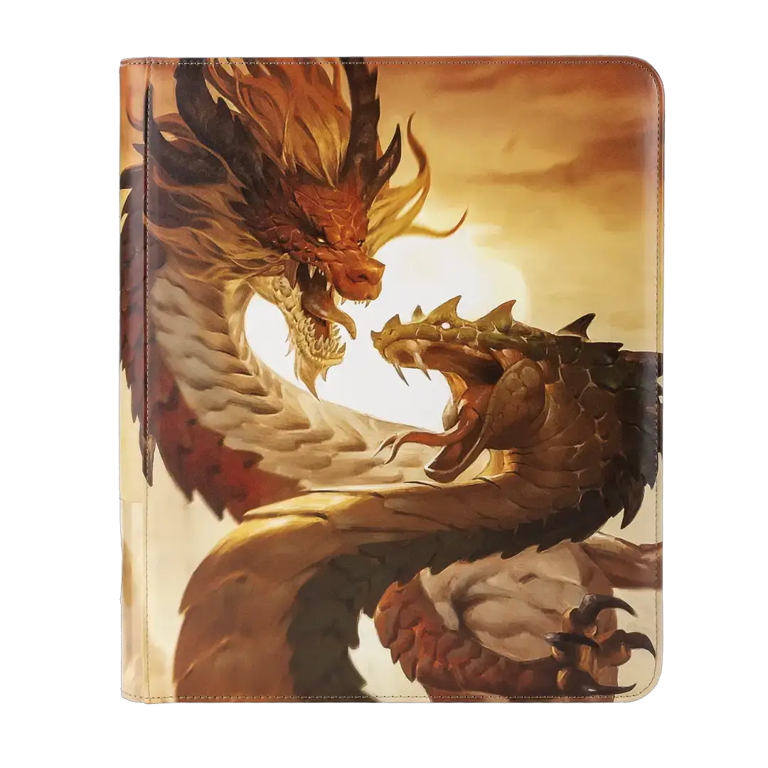 Dragon Shield Wood Snake 2025 Card Codex Zipster Binder by THE MIGHTY HOBBY SHOP, showing the decorated binder with dragon and snake design.