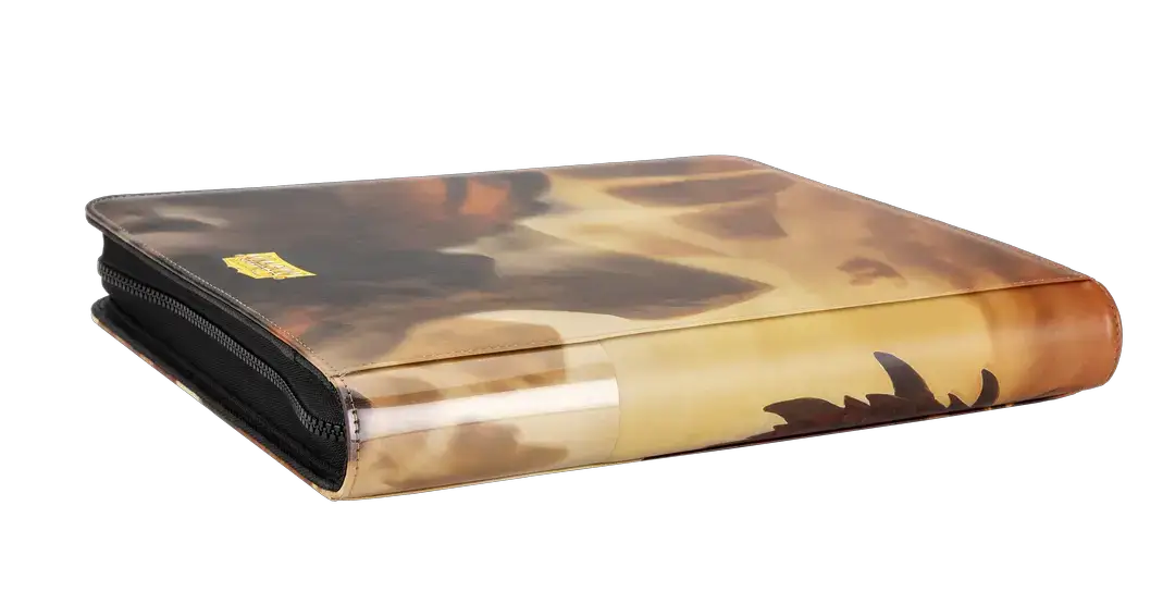 Dragon Shield Wood Snake 2025 Card Codex Zipster binder, regular size, with wood snake pattern on durable plastic exterior.