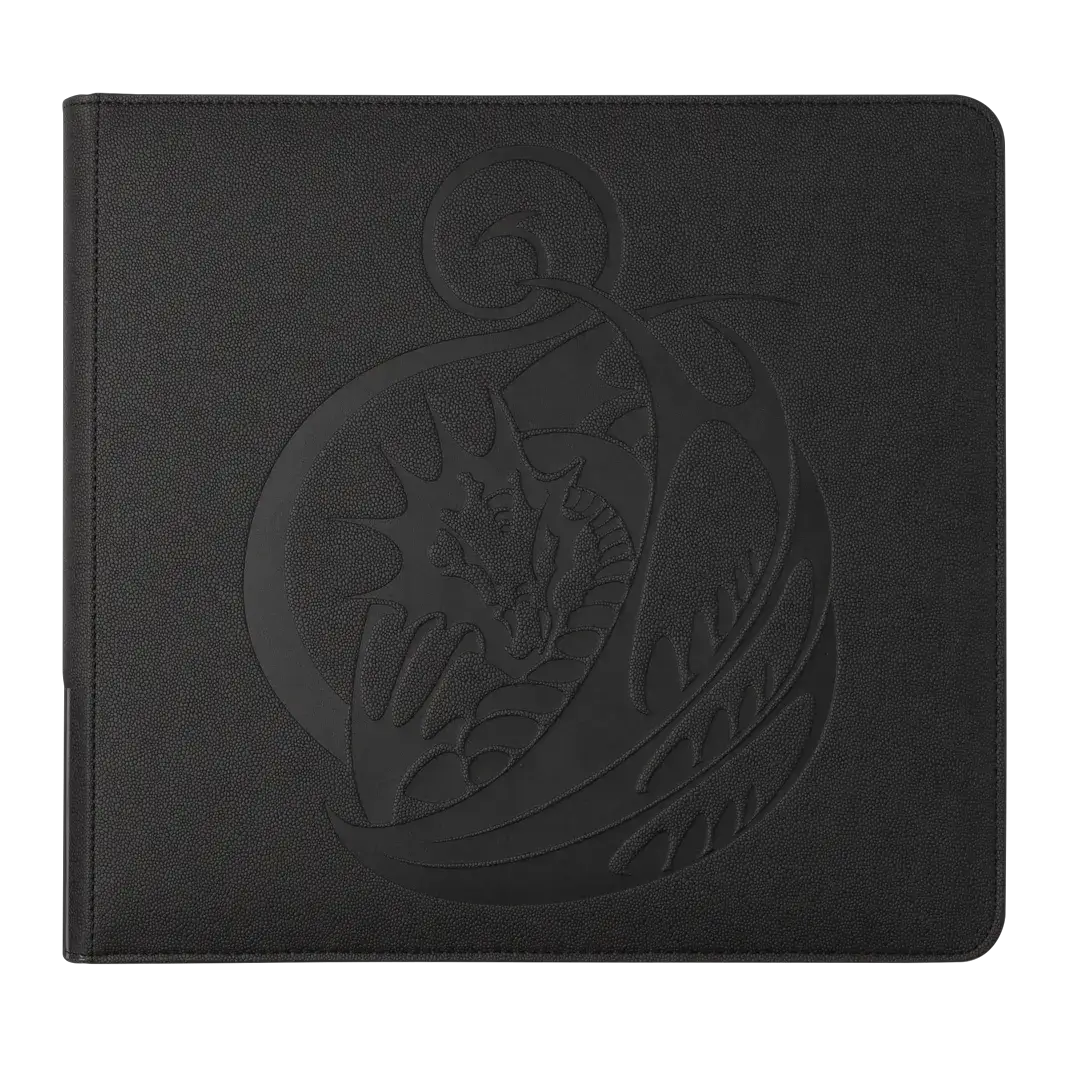 Large Iron Grey Card Codex Zipster Binder by THE MIGHTY HOBBY SHOP with a zipper closure and sturdy design for organizing cards.