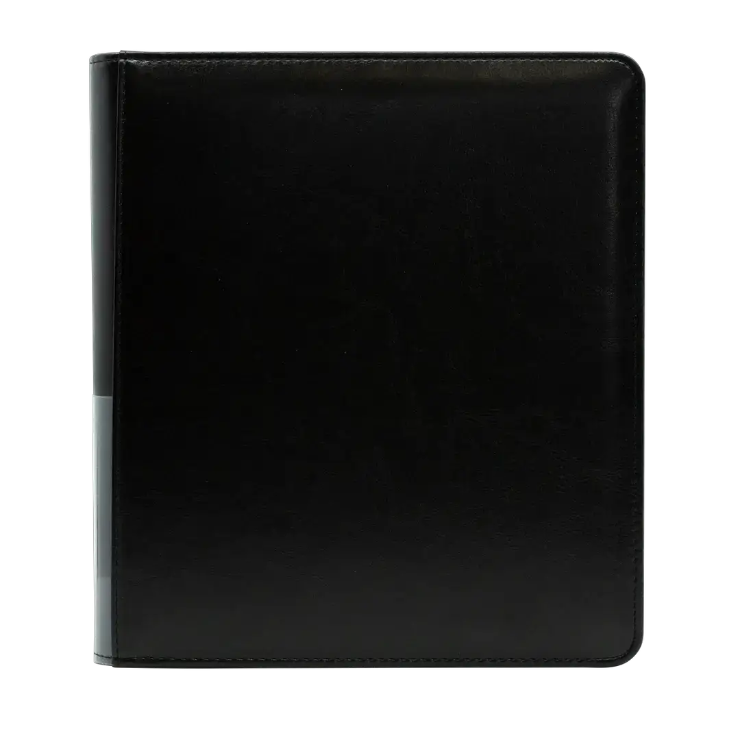 Small black Card Codex Zipster binder from THE MIGHTY HOBBY SHOP with zip closure and compact design for organizing cards.