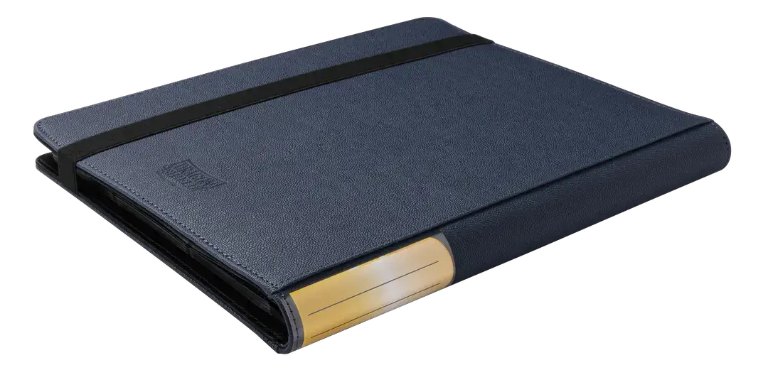 Midnight blue Card Codex Portfolio 360 by THE MIGHTY HOBBY SHOP, featuring a sleek, compact design for trading cards.