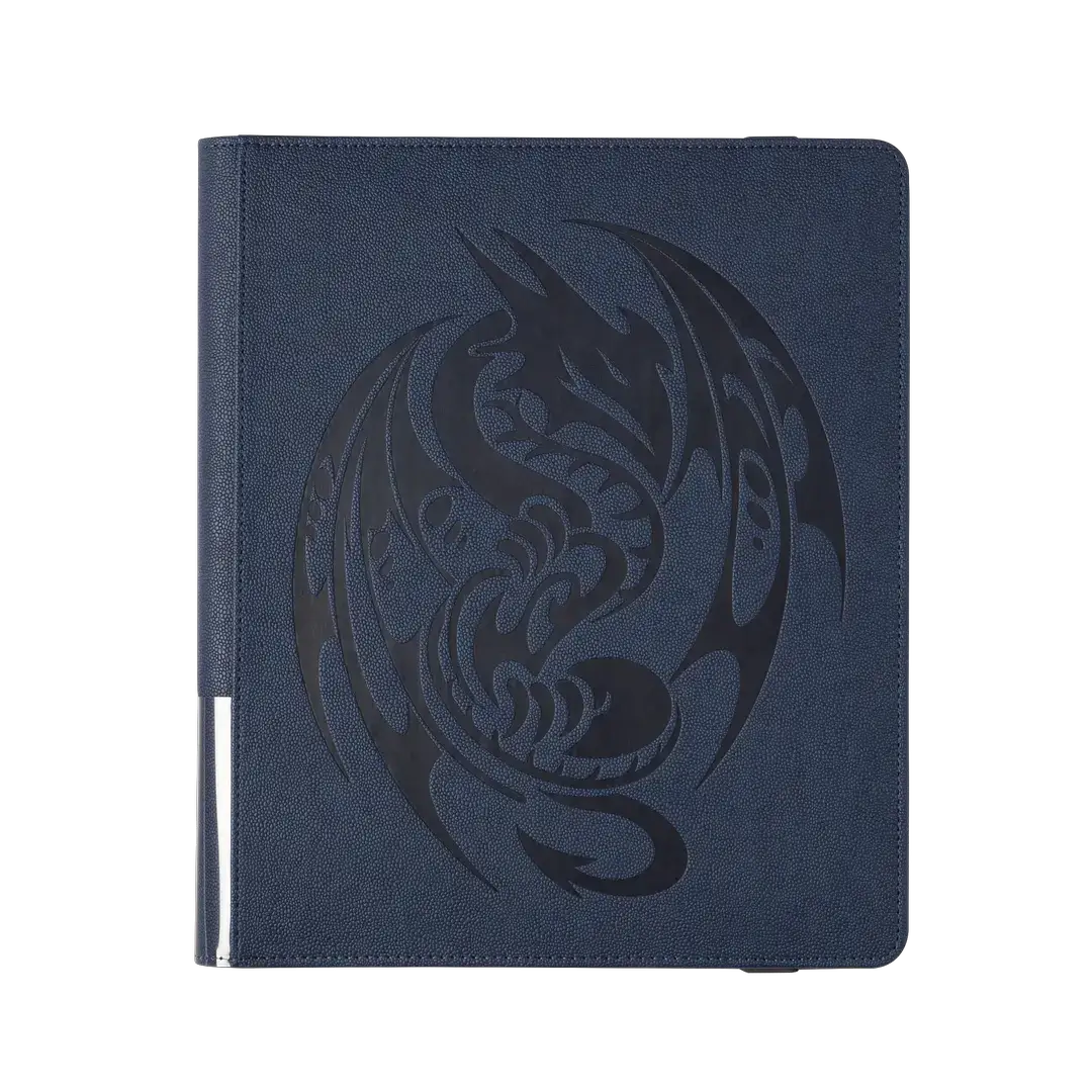 Midnight blue Card Codex Portfolio 360 by THE MIGHTY HOBBY SHOP, showing a sleek, compact storage case for trading cards.