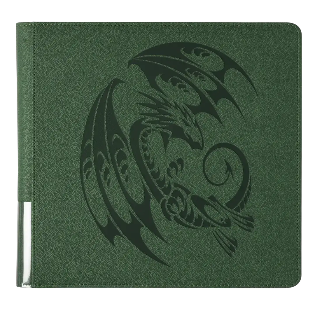 Forest green Card Codex Portfolio 576 by THE MIGHTY HOBBY SHOP with multiple card slots for organizing collectibles.