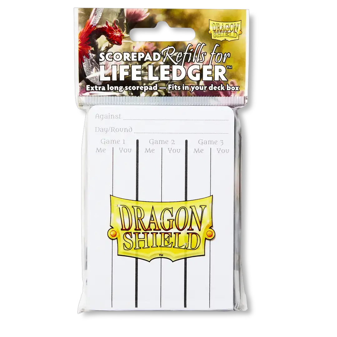 Dragon Shield Life Ledger refills from THE MIGHTY HOBBY SHOP, featuring clear sleeves for organizing trading cards.