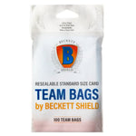 ReSealable team bags from THE MIGHTY HOBBY SHOP, showing clear plastic bags with resealable zipper closures for organizing game pieces.