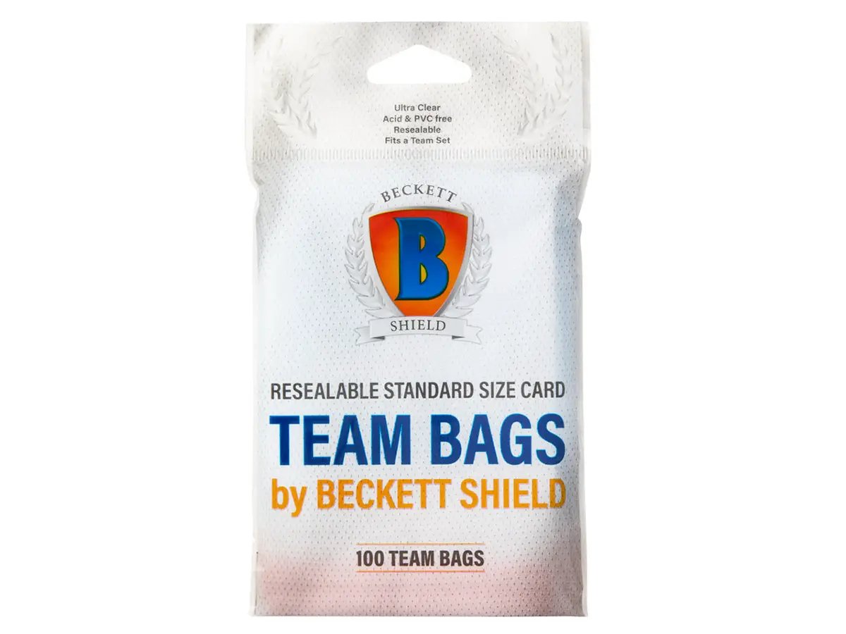 ReSealable team bags from THE MIGHTY HOBBY SHOP, showing clear plastic bags with resealable zipper closures for organizing game pieces.