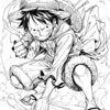 Adventurous Monkey D. Luffy Coloring Page | One Piece Straw Hat Art | Instant Digital Download | Iconic Luffy Printable