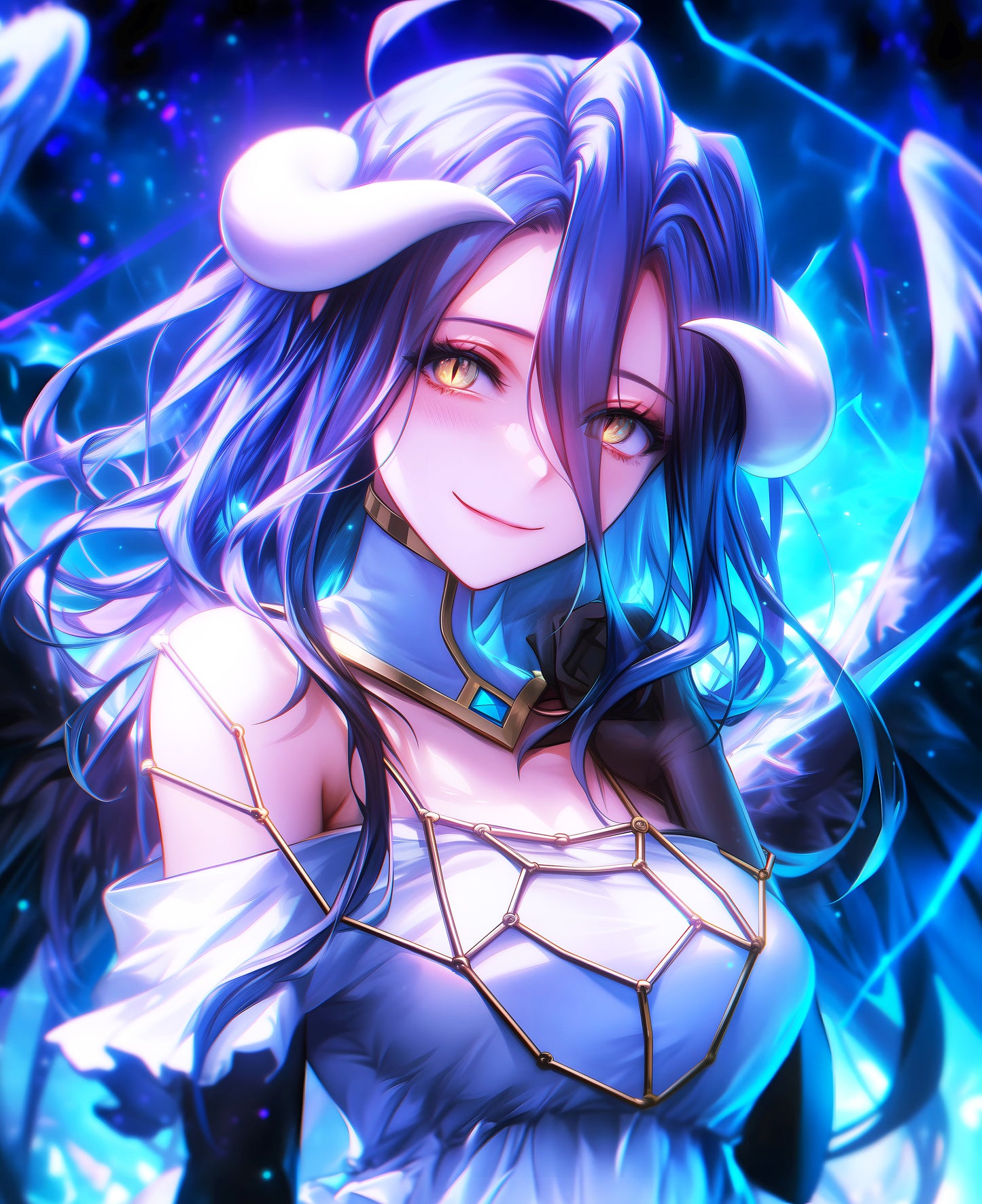 Albedo's Overlord Majesty: A Digital Art Tribute
